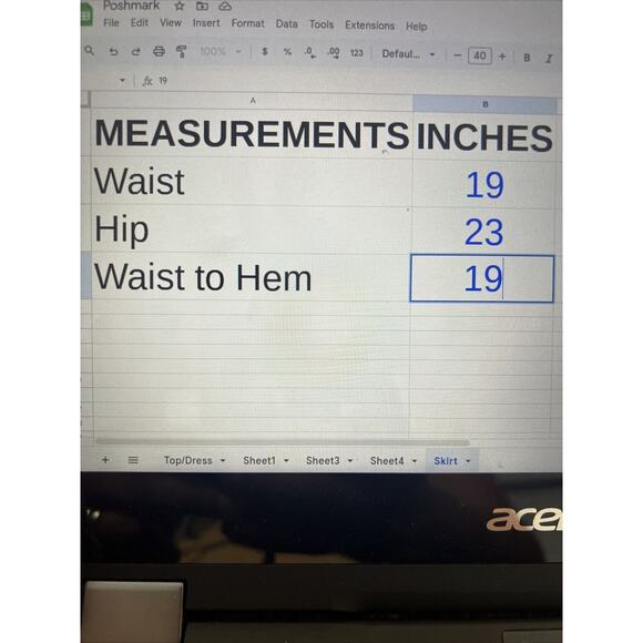 Tehama Green by Nancy Haley Pretty Blue Print Skort, Size 14 - Picture 9 of 9